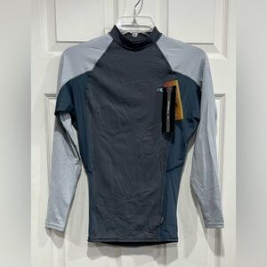 O'Neill Men's Small Premium Skins Long-Sleeve Rash Guard Blue Grey NWT